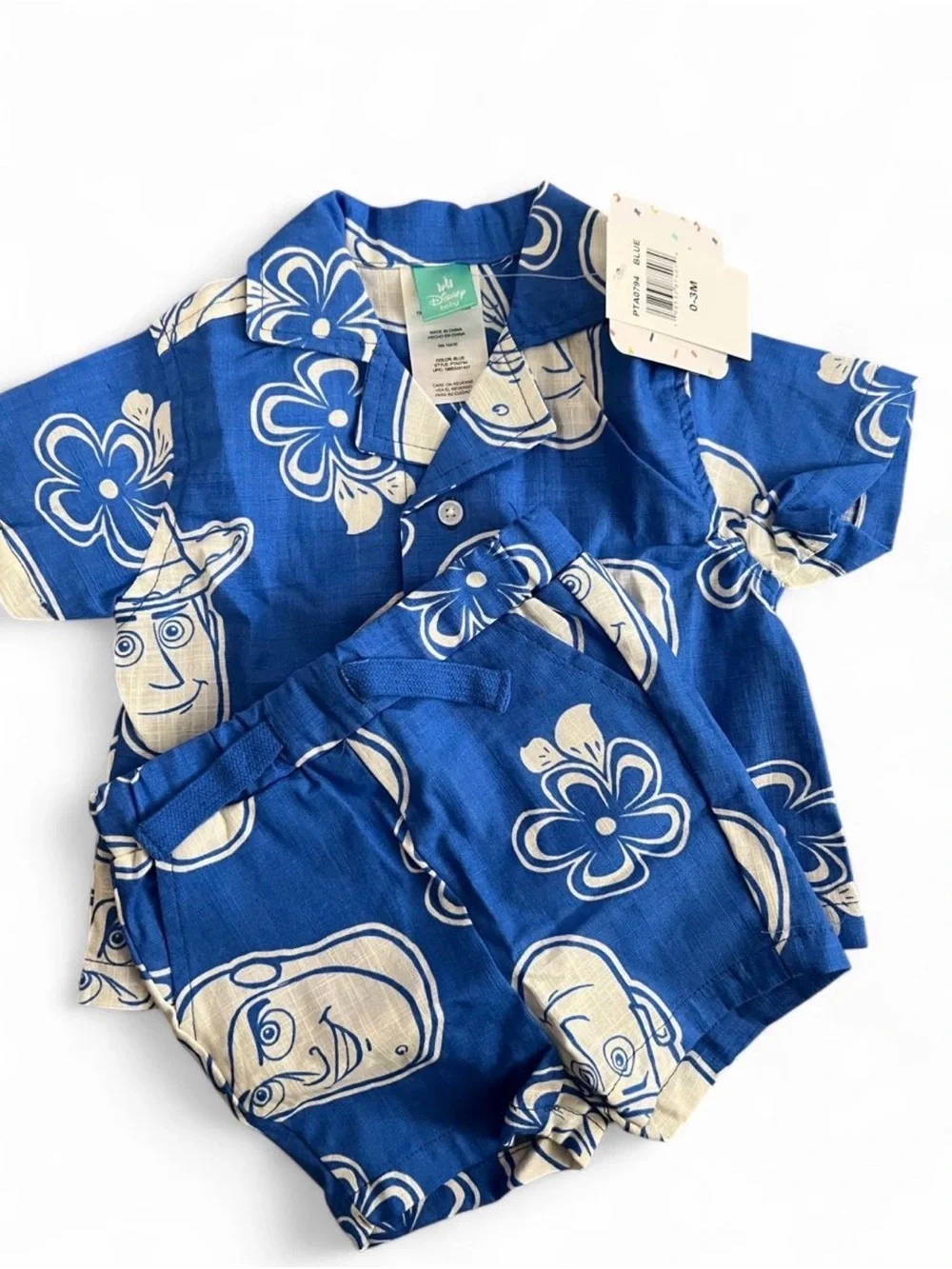 Disney Kids' Blue Buzz Lightyear Hawaiian Set 0-3 month NWT